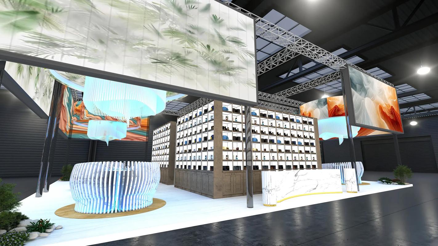 深圳廣州展覽會展臺設(shè)計策劃搭建效果圖欣賞